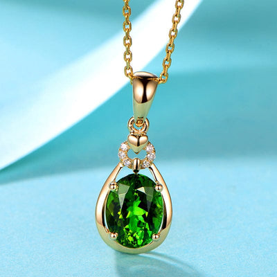 Temperament Emerald Tourmaline Pendant For Women