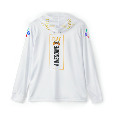 Gamer Fresh Arturo Nuro Collection | Play Awesome | Mortal Kombat 30 Year Anniversary | Candessa Limited Edition Tribute | Athletic Warmup White Hoodie