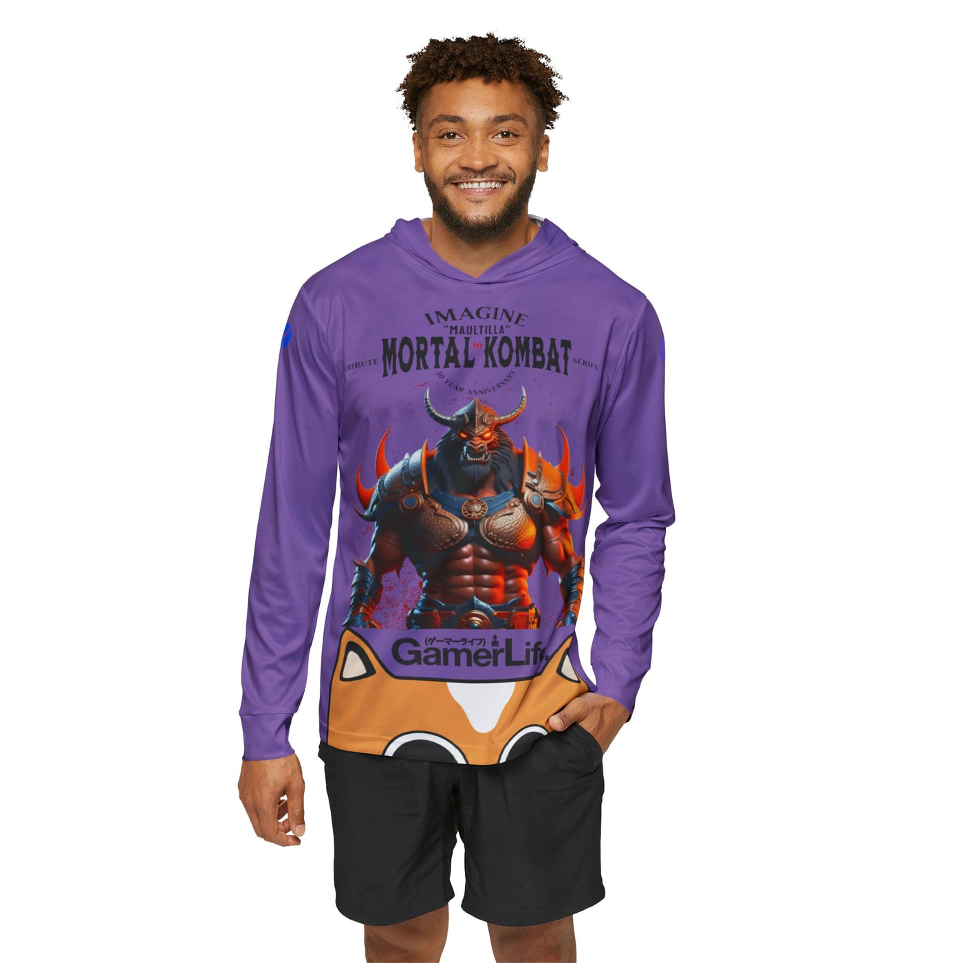 Gamer Fresh Arturo Nuro Collection | Play Awesome | Mortal Kombat 30 Year Anniversary | Limited Edition Tribute | Athletic Warmup Light Purple Hoodie