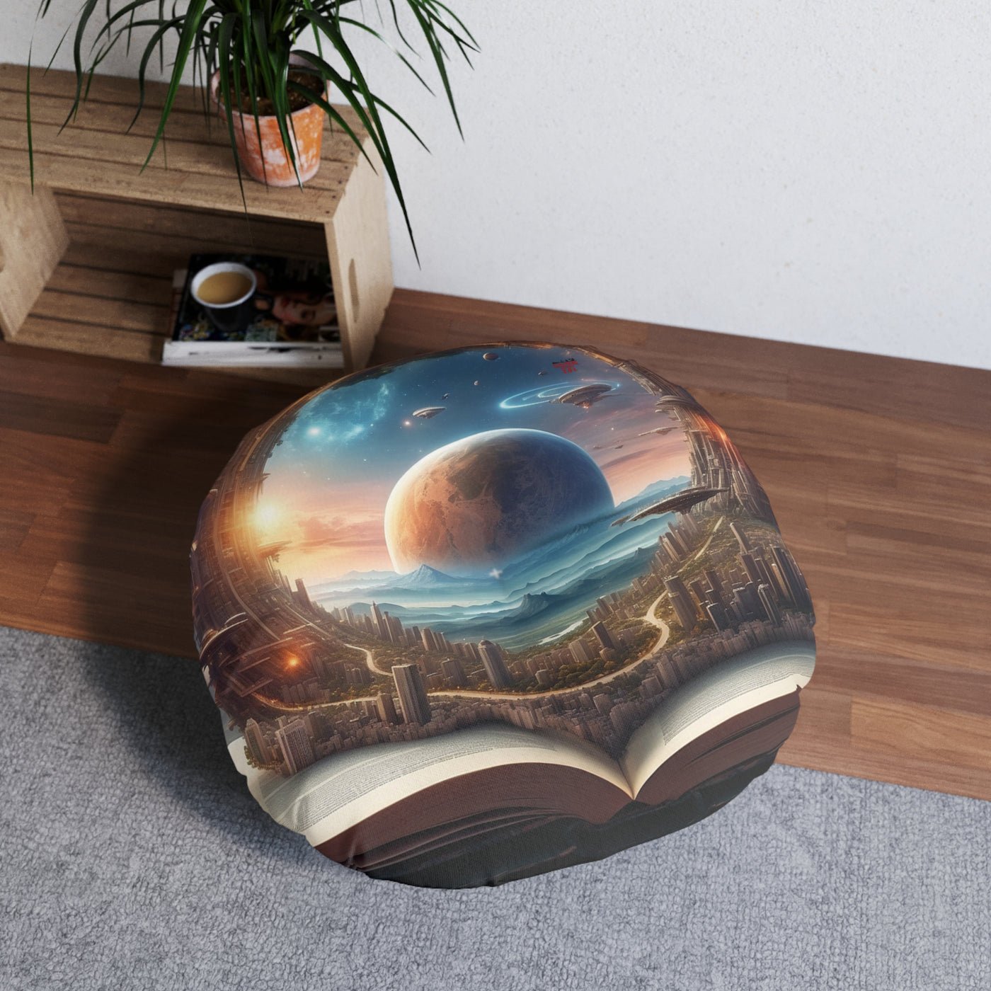 Gamer Fresh Exclusive Limited Edition | Forever Dawn | Tufted Round Floor Pillow | Midnight Black