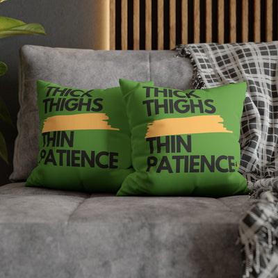 The "Thick Thigh" | Thin Patience | Light Green Pillow