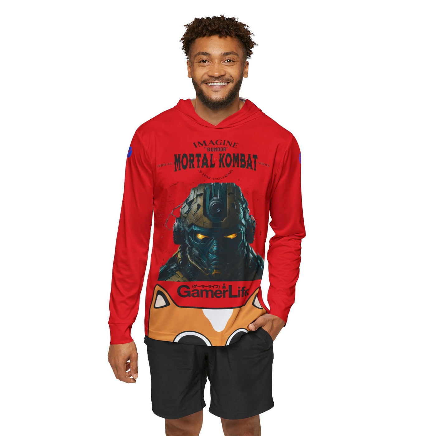 Gamer Fresh Arturo Nuro Collection | Play Awesome | Mortal Kombat 30 Year Anniversary | Bundor Limited Edition Tribute | Athletic Warmup Red Hoodie