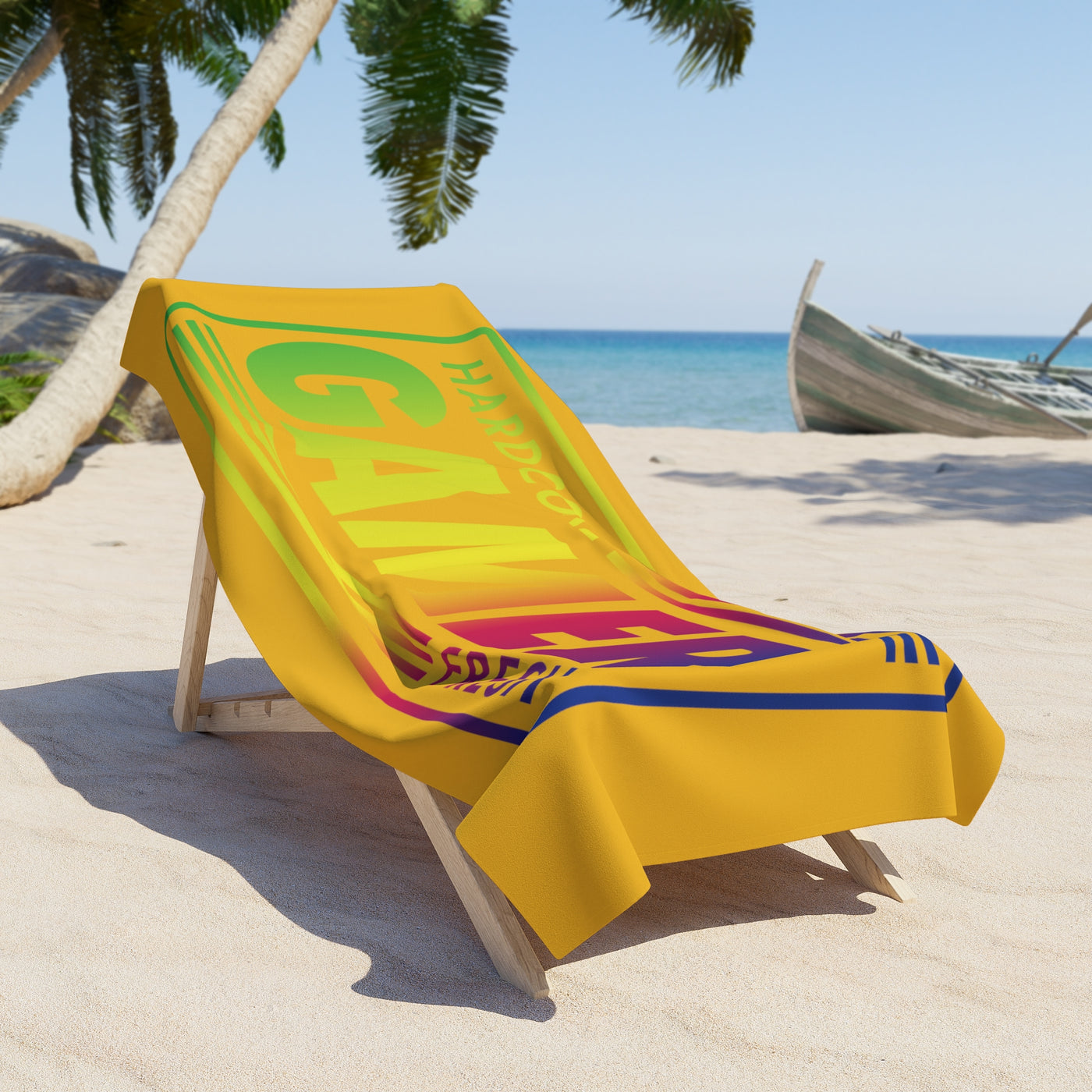 Gamer Fresh | Hardcore Gamer | Years Of Love In Sierra Leone | Sunshine Yellow Beach Towel