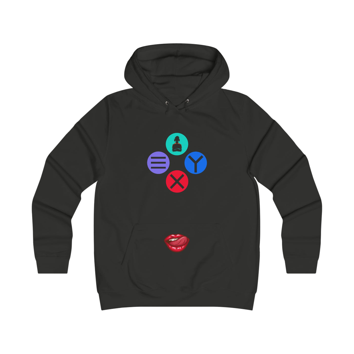 Gamer Fresh Exclusive Smasher | Lipstick On My Buttons | College Girl Hoodie