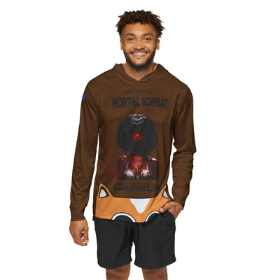 Gamer Fresh Arturo Nuro Collection | Play Awesome | Mortal Kombat 30 Year Anniversary | Split Limited Edition Tribute | Athletic Warmup Brown Hoodie