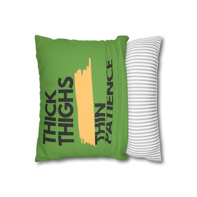 The "Thick Thigh" | Thin Patience | Light Green Pillow