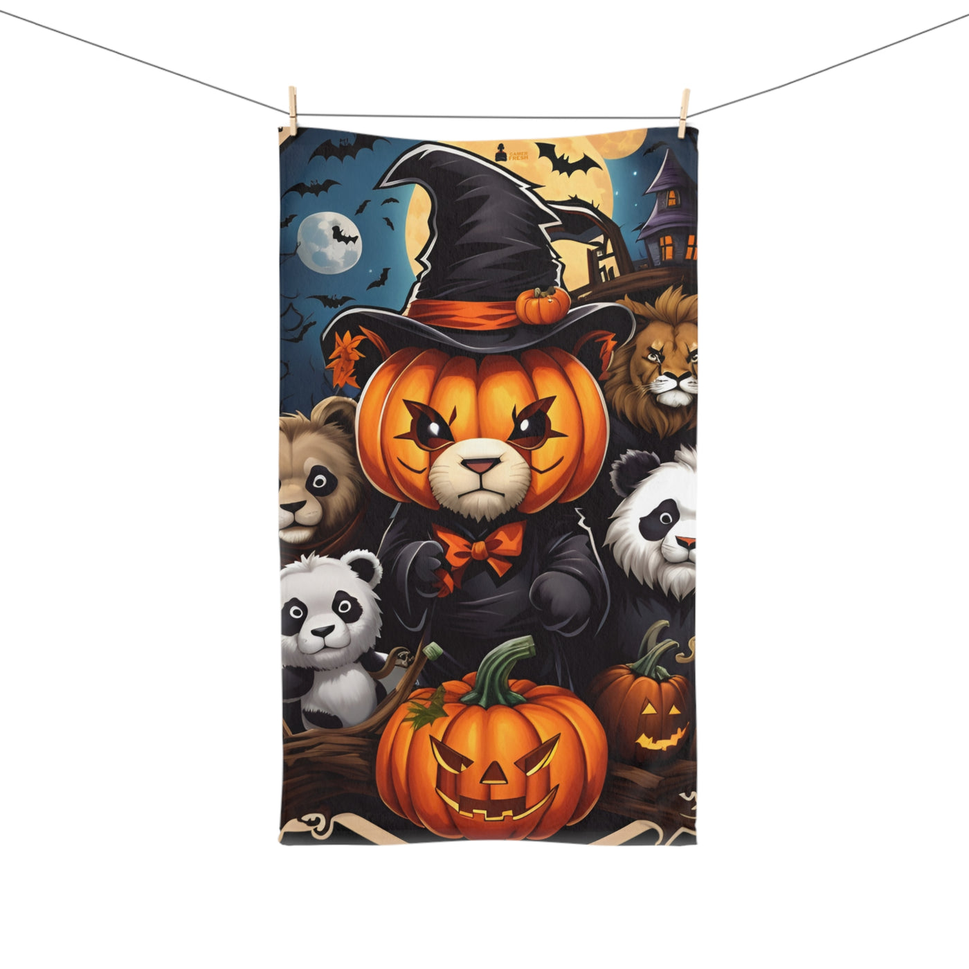 Gamer Fresh | Pandalion Trick-or-Treat Hand Towels | Halloween Collection