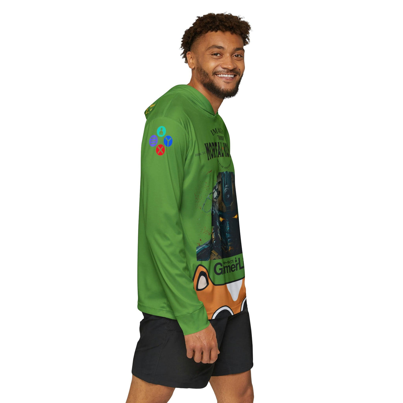 Gamer Fresh Arturo Nuro Collection | Play Awesome | Mortal Kombat 30 Year Anniversary | Bundor Limited Edition Tribute | Athletic Warmup Money Green Hoodie