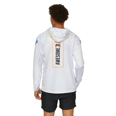 Gamer Fresh Arturo Nuro Collection | Play Awesome | Mortal Kombat 30 Year Anniversary | Split Limited Edition Tribute | Athletic Warmup White  Hoodie