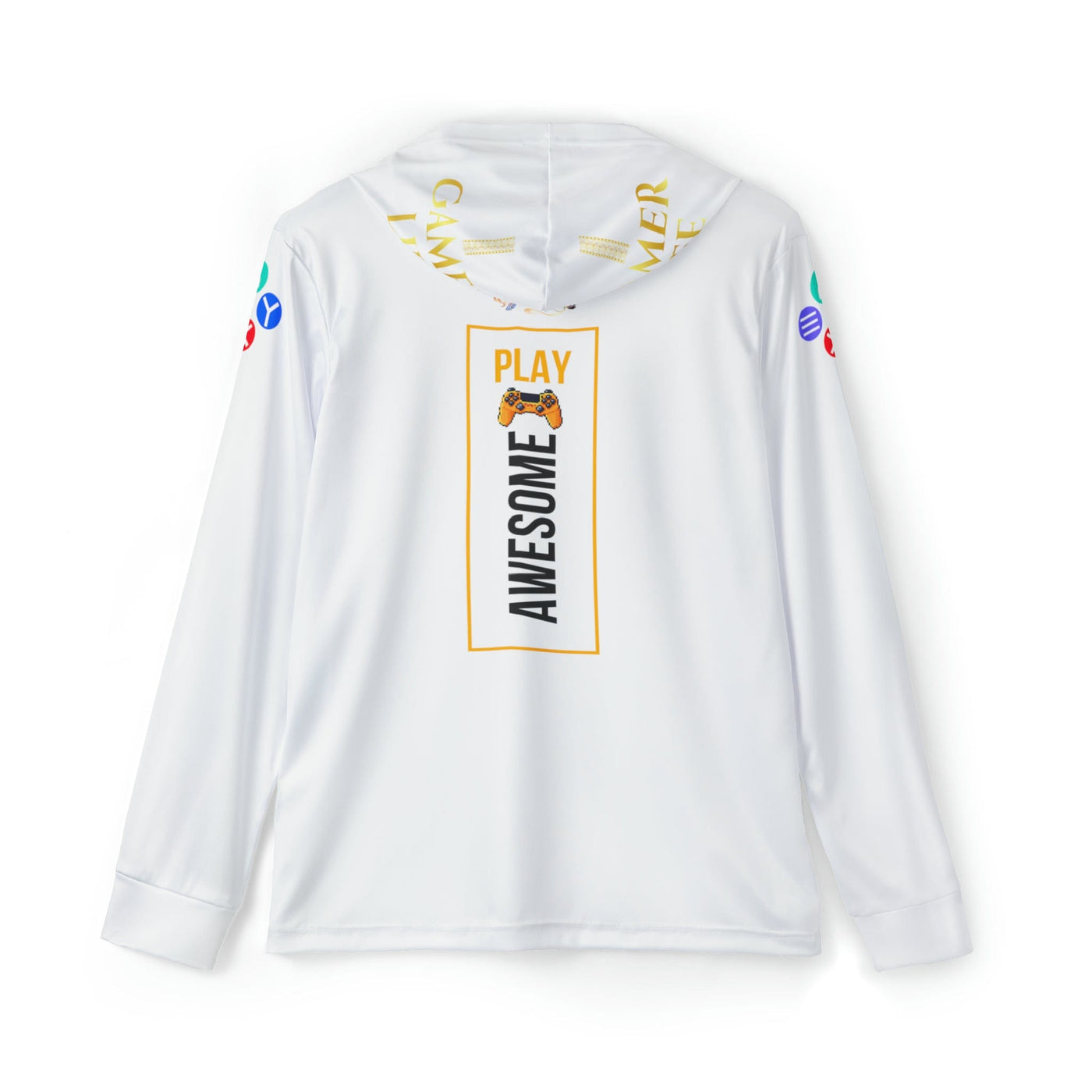 Gamer Fresh Arturo Nuro Collection | Play Awesome | Mortal Kombat 30 Year Anniversary | Split Limited Edition Tribute | Athletic Warmup White  Hoodie