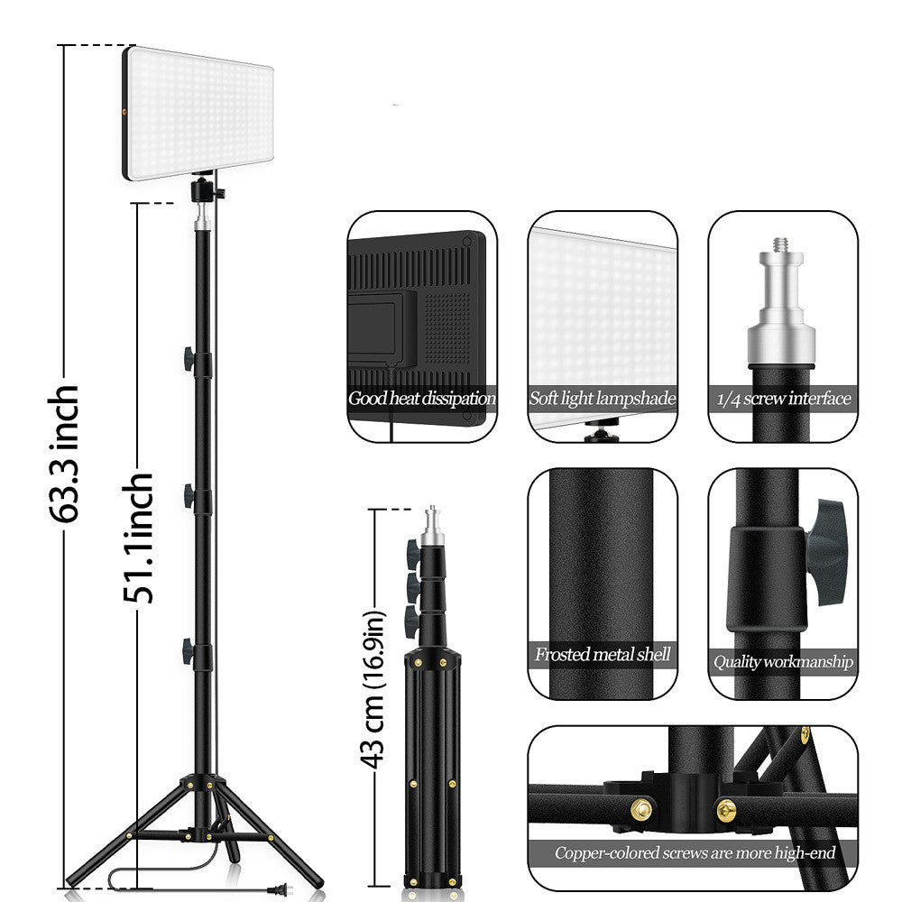 Gamer Fresh Radiant Tripod with Broadcast Lighting and Portable Design