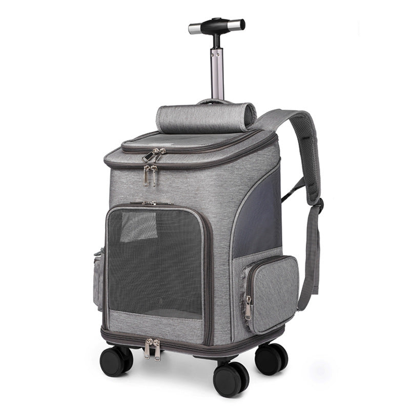 PawVoyager | Portable Folding Trolley Pet Backpack | by Gamer Fresh