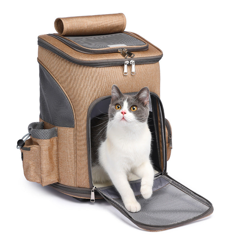 PawVoyager | Portable Folding Trolley Pet Backpack | by Gamer Fresh