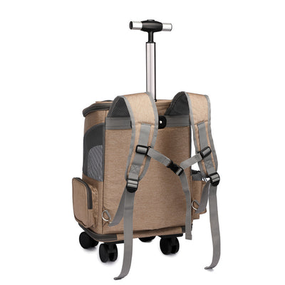 PawVoyager | Portable Folding Trolley Pet Backpack | by Gamer Fresh