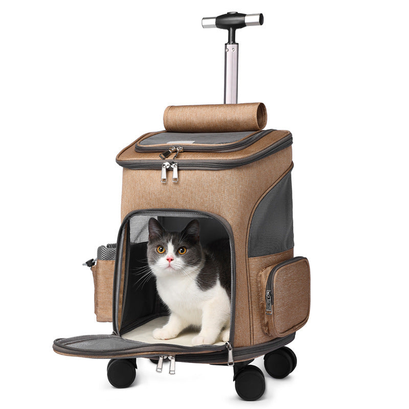 PawVoyager | Portable Folding Trolley Pet Backpack | by Gamer Fresh