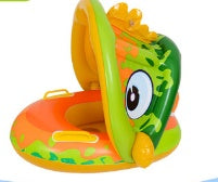 AquaPlay™ Splash Buddy Baby Parrotfish Swimming Boat with Armrests | By Gamer Fresh