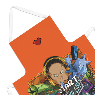 Game Fresh | Player One Gamer Life | Big Chef Orange Apron