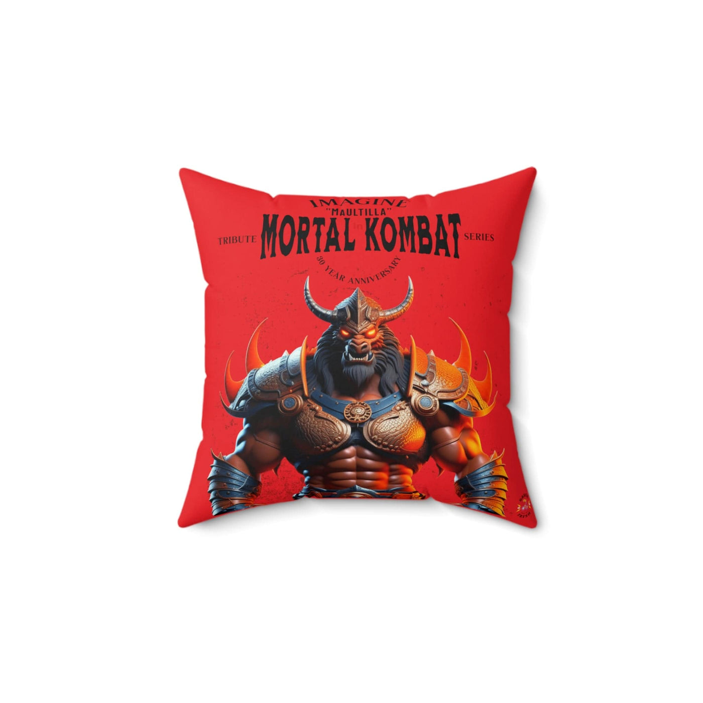 Gamer Fresh | Imagine If Collection | Maultilla | Mortal Kombat 30-Year Anniversary Tribute | Red Square Pillow