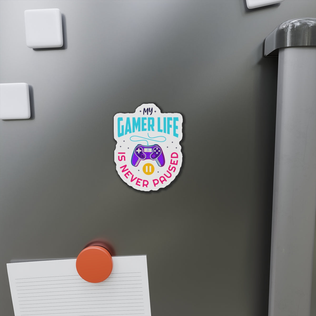 Gamer Fresh | My Gamer Life Never Pauses | Game Streamer | Kiss-Cut Magnet Frame