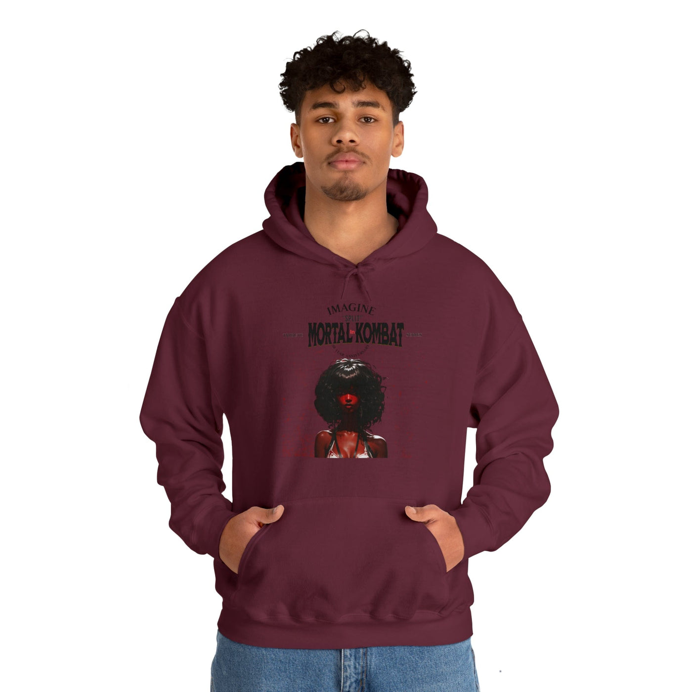 Gamer Fresh Imagine If Collection | Split Tribute Sweatshirt | Mortal Kombat 30-Year Anniversary Tribute- Hoodie