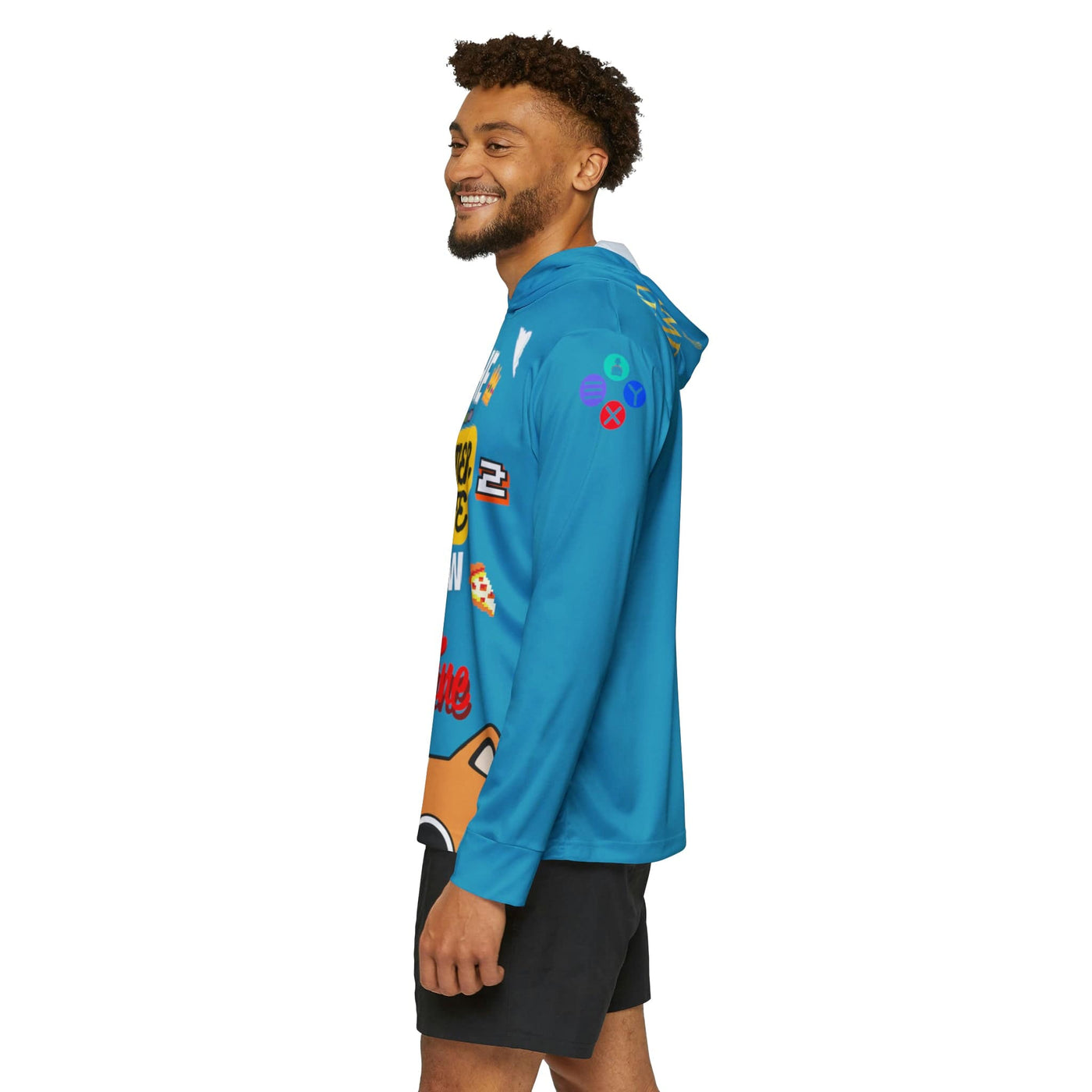 Gamer Fresh Arturo Nuro Collection | The Gamer Life Show Podcast | Play Awesome | Limited Edition | Athletic Warmup Turquoise Blue Hoodie