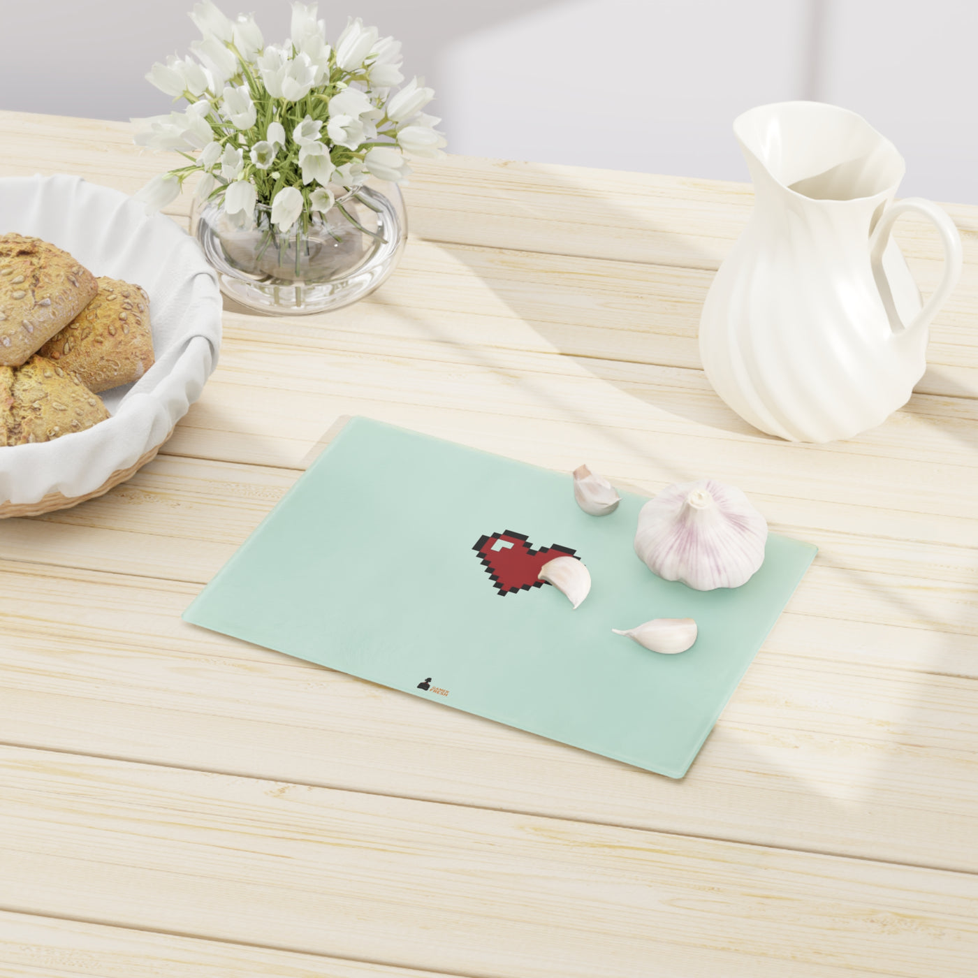 Healthy Heart Chef's Kiss Cutting Board | The Gamer Kitchen Table Collection | By Gamer Fresh