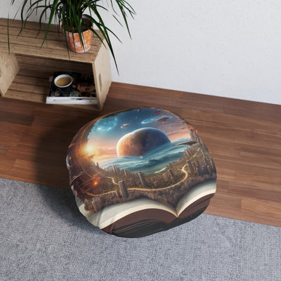 Gamer Fresh Exclusive Limited Edition | Forever Dawn | Tufted Round Floor Pillow | Midnight Black