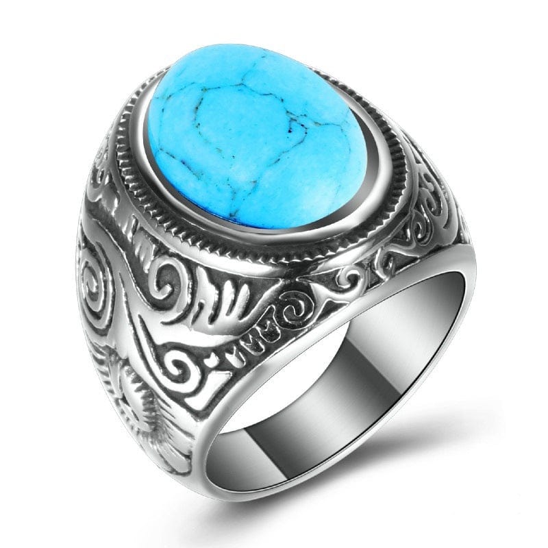 Turquoise Triumph | Men's Fashion Personality Ring Set | by Gamer Fresh