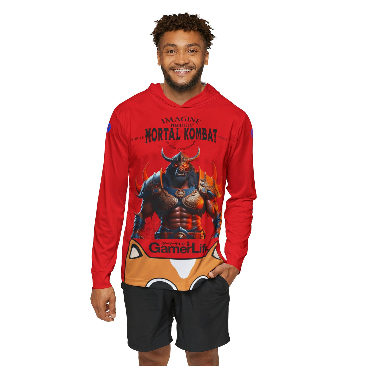 Gamer Fresh Arturo Nuro Collection | Play Awesome | Mortal Kombat 30 Year Anniversary | Limited Edition Tribute | Athletic Warmup Red Hoodie