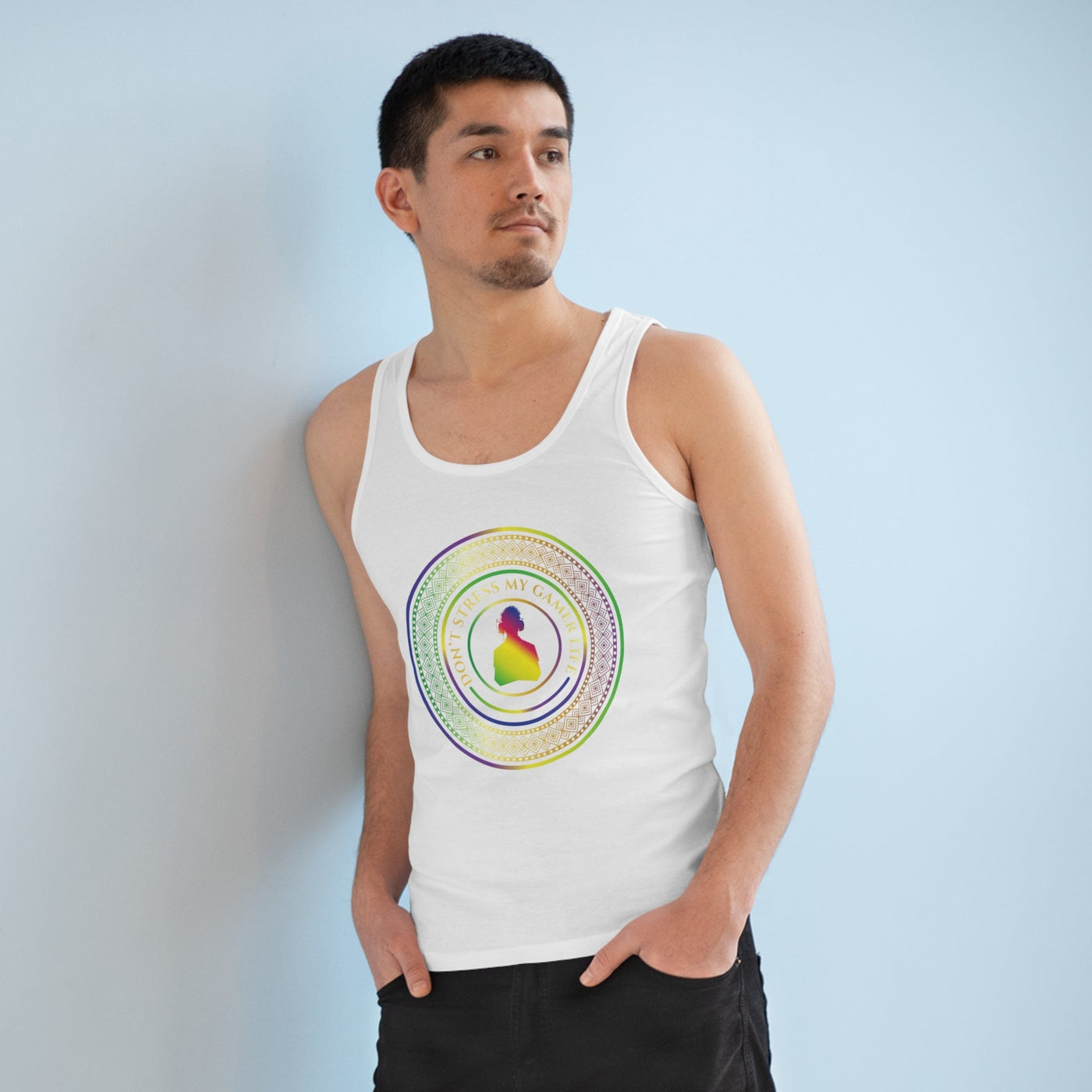 No Stress No Sweat | Gamer Fresh Coin Drop | Premium Blend Unisex Tank Top