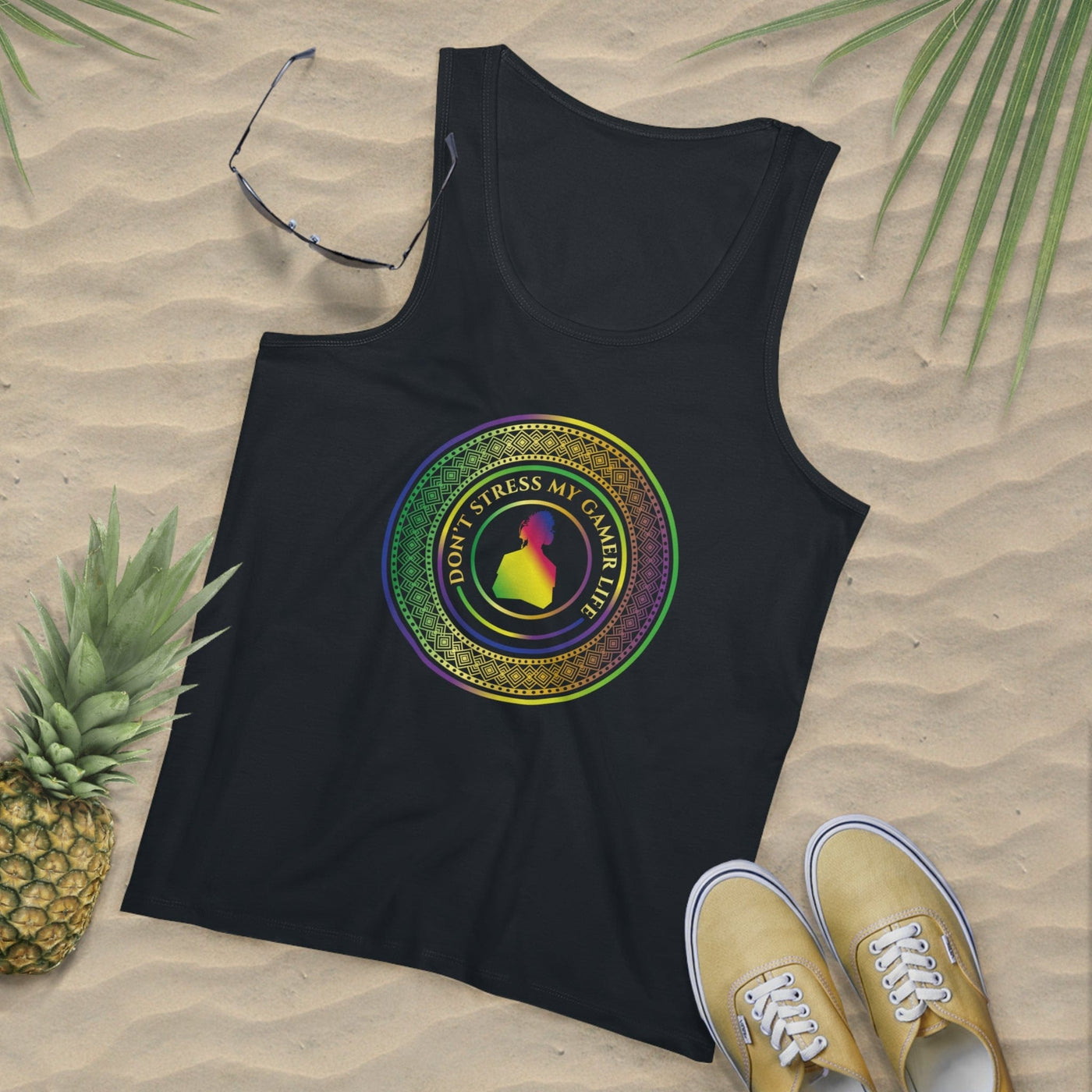 No Stress No Sweat | Gamer Fresh Coin Drop | Premium Blend Unisex Tank Top