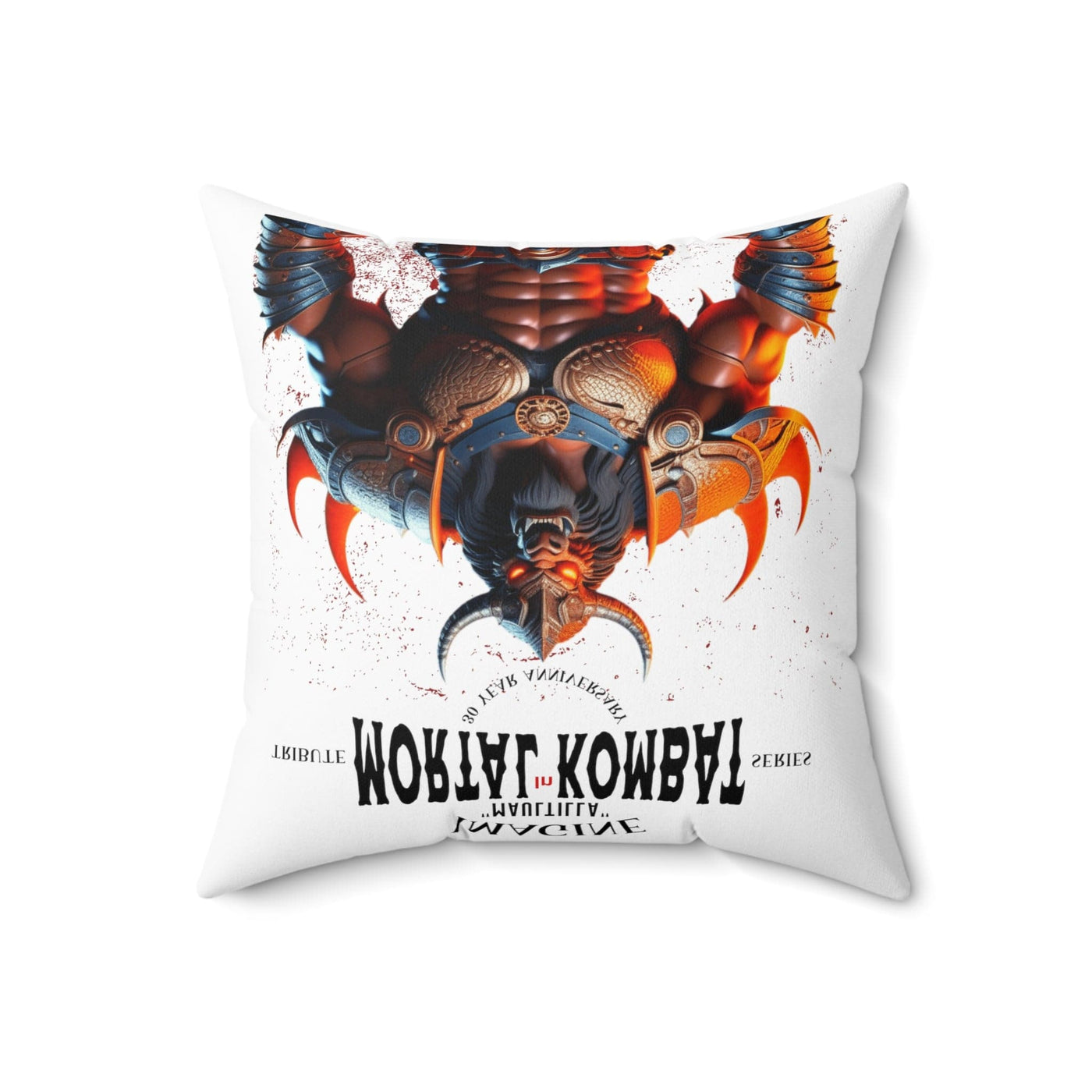 Gamer Fresh | Imagine If Collection | Maultilla | Mortal Kombat 30-Year Anniversary Tribute | White Square Pillow