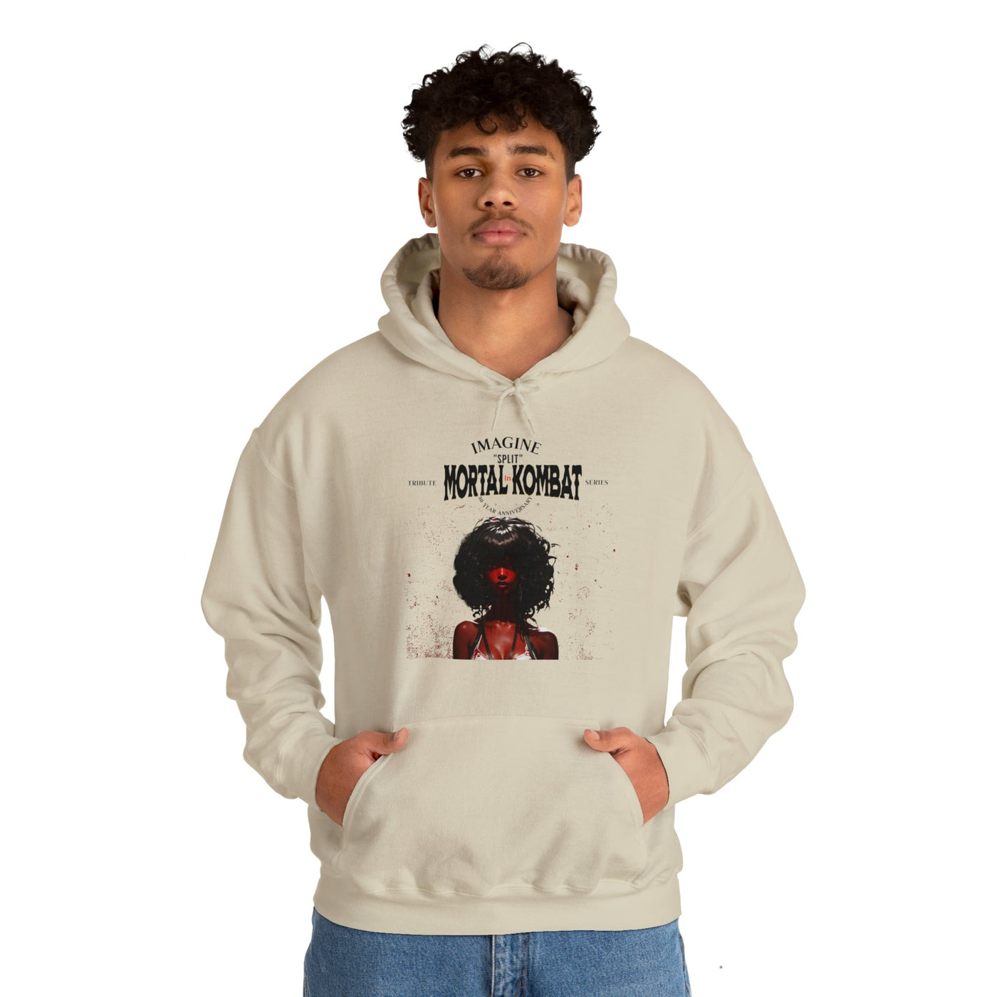 Gamer Fresh Imagine If Collection | Split Tribute Sweatshirt | Mortal Kombat 30-Year Anniversary Tribute- Hoodie