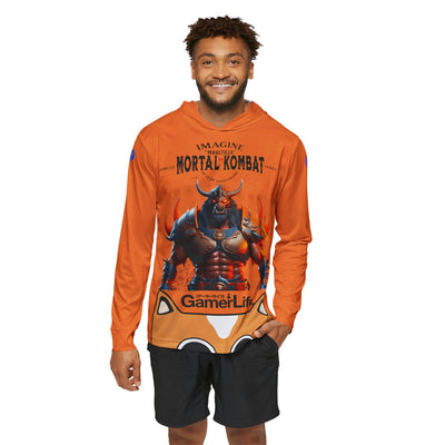 Gamer Fresh Arturo Nuro Collection | Play Awesome | Mortal Kombat 30 Year Anniversary | Limited Edition Tribute | Athletic Warmup Crusta Orange Hoodie