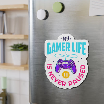 Gamer Fresh | My Gamer Life Never Pauses | Game Streamer | Kiss-Cut Magnet Frame