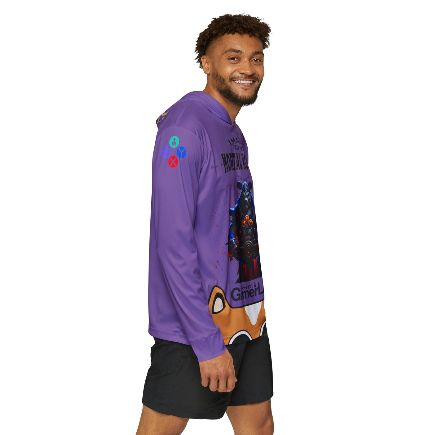 Gamer Fresh Arturo Nuro Collection | Play Awesome | Mortal Kombat 30 Year Anniversary | Raw Paw Limited Edition Tribute | Athletic Warmup Light Purple Hoodie