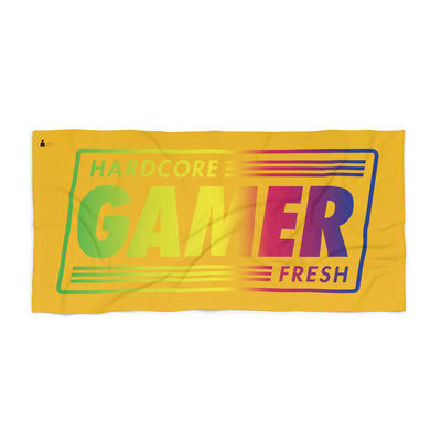 Gamer Fresh | Hardcore Gamer | Years Of Love In Sierra Leone | Sunshine Yellow Beach Towel