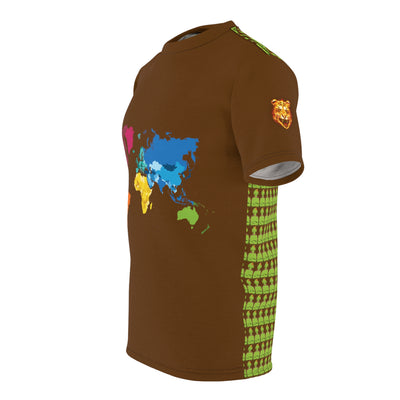 Gamer Fresh | The All Premium Brown Tiger World Unisex Cut & Sew T-Shirt