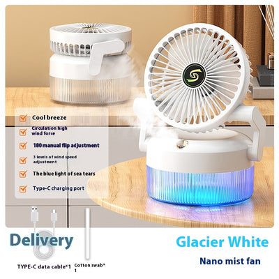 CoolBreeze Ice Mist Fan | USB Charging Humidifying Desktop Fan | by Gamer Fresh