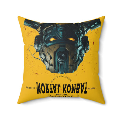 Gamer Fresh | Bundor Time-Warp | Mortal Kombat 30 Year Anniversary Tribute Series | Imagine If Collection | Sun Yellow Square Pillow