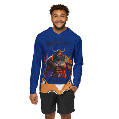 Gamer Fresh Arturo Nuro Collection | Play Awesome | Mortal Kombat 30 Year Anniversary | Limited Edition Tribute | Athletic Warmup Dark Blue Hoodie