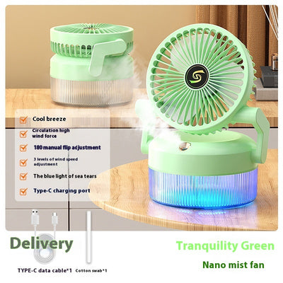 CoolBreeze Ice Mist Fan | USB Charging Humidifying Desktop Fan | by Gamer Fresh