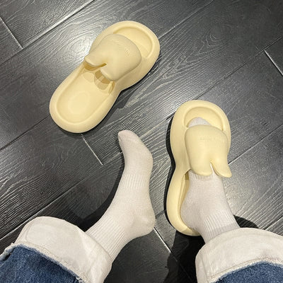 Women's Fashionable And Cute Rabbit Shape Outside Wear Slippers