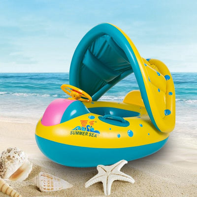 AquaPlay™ Splash Buddy Baby Parrotfish Swimming Boat with Armrests | By Gamer Fresh