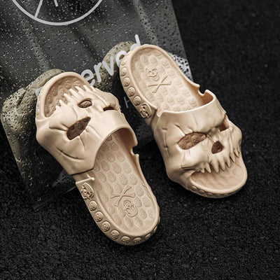 Gamer Fresh | Skullers Halloween Slippers | Personalized Beach & Bathroom Slides