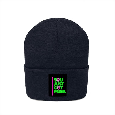 The You Just Got Pure Neon Green/Neon Pink Knitted Beanie Hat