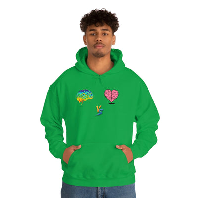 Gamer Fresh | Limited Edition Player Brain vs  Player Heart | Heavy Blend Unisex Hooded Sweatshirt