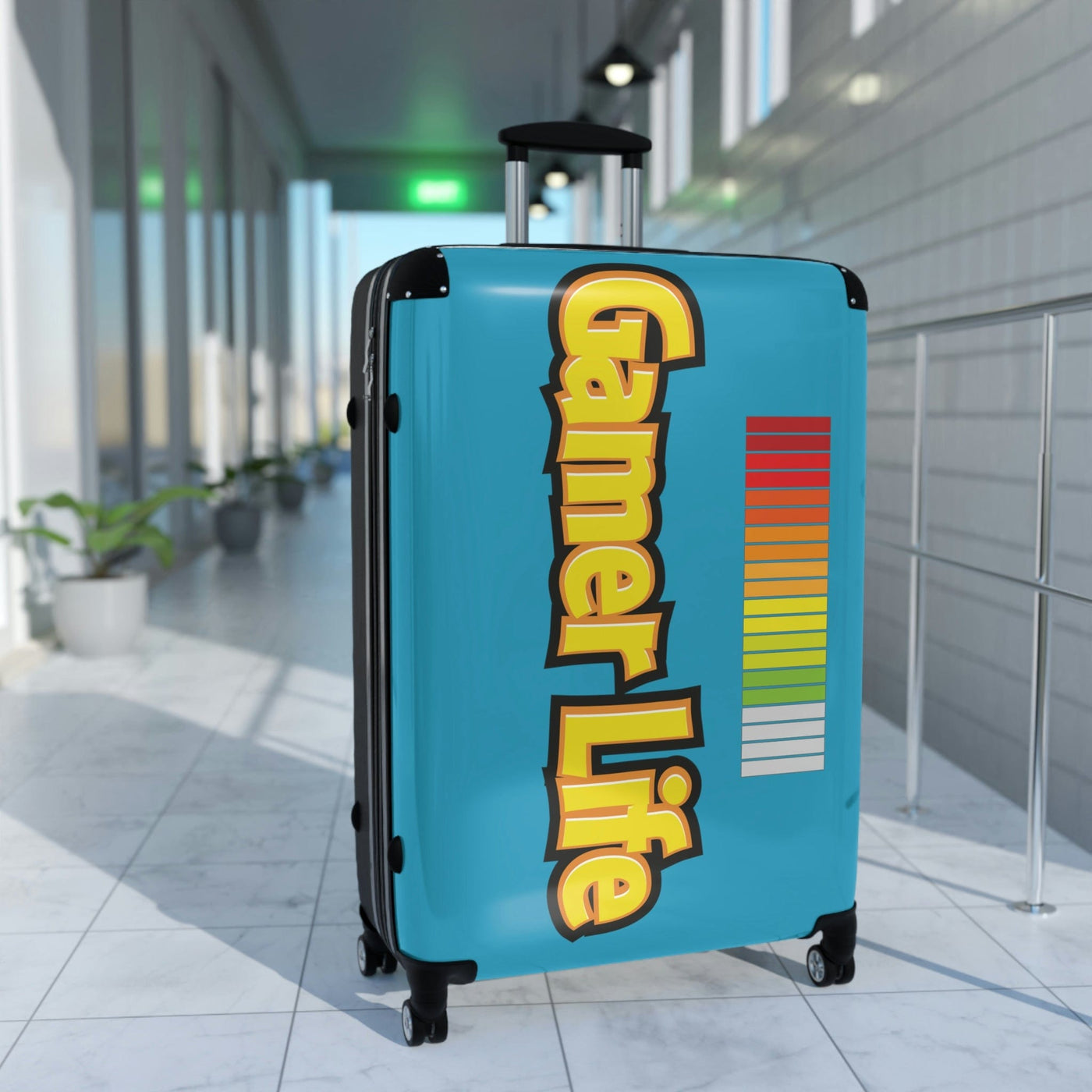 Gamer Fresh Journey's Premium On The Go Gaming Luggage Suitcase | Exclusive Turquoise Edition