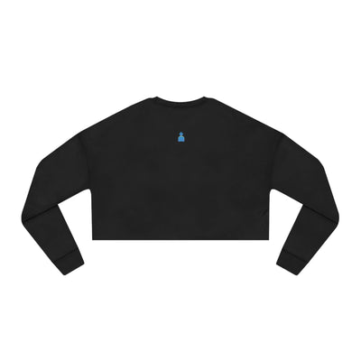 Gamer Fresh | Stress Free Gamer | Women's Cropped Navy Blue Sweatshirt