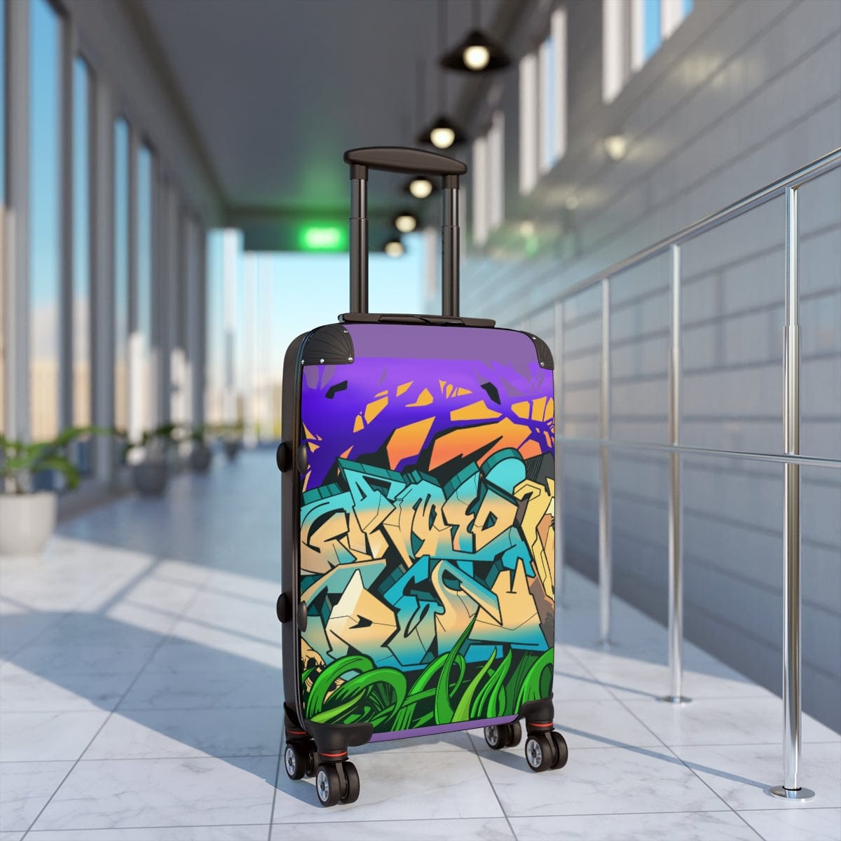 The Gamer Fresh Graffiti Streamer All Art Lion | NYC Mural | Purple Grape Cabin Suitcase